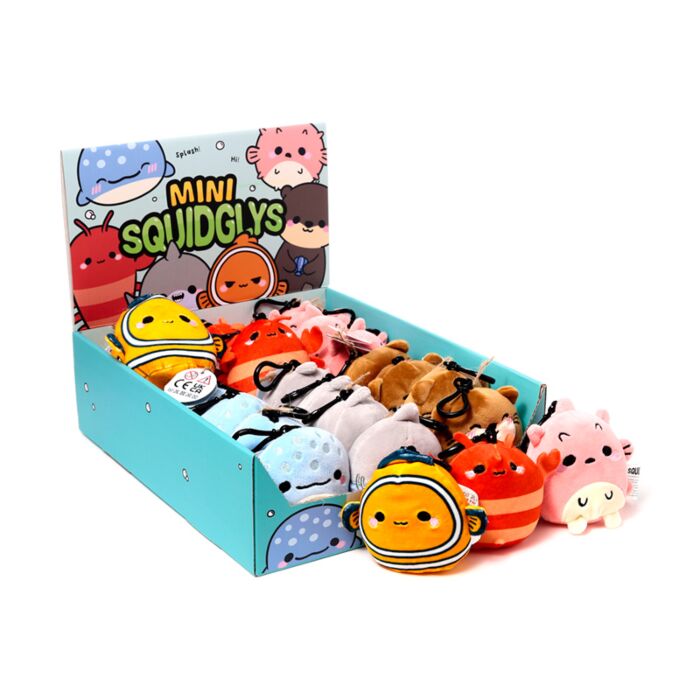 Portachiavi Squidglys in Peluche - Animali Marini - Animali Dolci