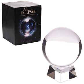 Sfera di Cristallo con Supporto in Vetro e Scatola Regalo - 14cm