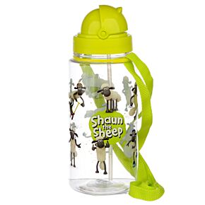 Borraccia per Bambini con Cannuccia 450ml - Shaun, Vita da Pecora