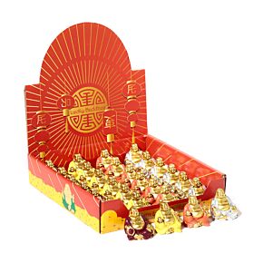 Mini Buddha Portafortuna Brillantinati con Espositore