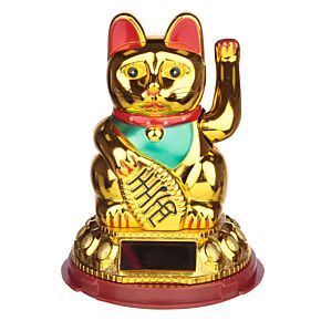 Maneki Neko Gatto che Saluta - Oro