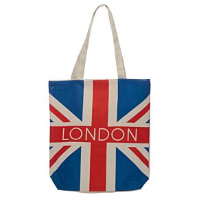 Borsa di Cotone con Zip - Bandiera Britannica - Londra