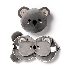 Cuscino da Viaggio con Maschera Relaxeazzz - Koala - Animali Dolci