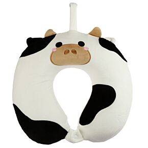 Cuscino da Viaggio in Memory Foam Relaxeazzz - Mucca - Animali Dolci