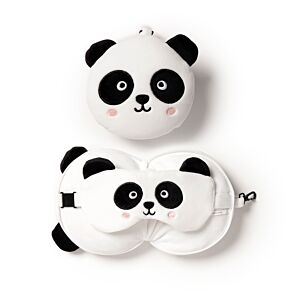 Cuscino da Viaggio con Maschera Relaxeazzz - Panda - Animali Dolci