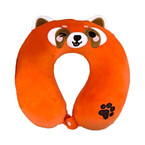 Cuscino da Viaggio in Memory Foam Relaxeazzz - Ru il Panda Rosso