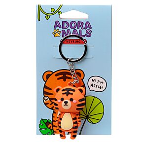 Portachiavi 3D in PVC - Alfie la Tigre - Animali Dolci