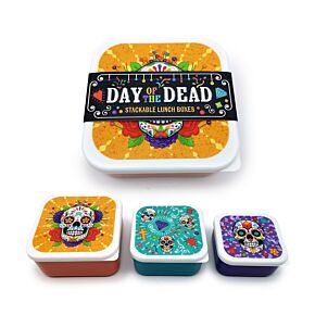 Set di 3 Contenitori per Alimenti M/L/XL - Teschio Messicano - Day of the Dead