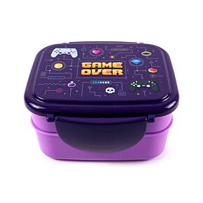 Porta Pranzo Bento con Posate e Chiusura a Clip -  Game Over