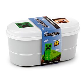 Set di Contenitori per Alimenti Bento con Posate - Volti - Minecraft