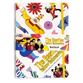 Quaderno A5 a Righe in Carta Riciclata - Yellow Submarine, Beatles - Bianco