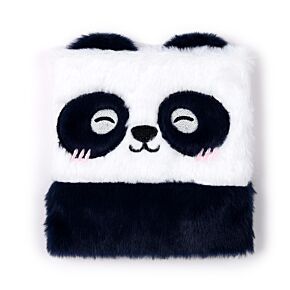 Quaderno con Copertina in Peluche - Panda - Animali Dolci - Fluffies