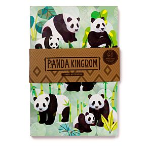 Quaderno A5 a Righe in Carta Riciclata - Panda - Animal Kingdom