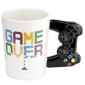 Tazza in Ceramica con Manico a Forma di Controller GAME OVER