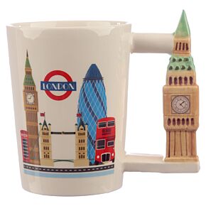 Tazza in Ceramica con Manico a Forma di Big Ben