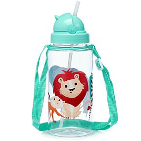 Borraccia per Bambini con Cannuccia 450ml - Animali - Zooniverse