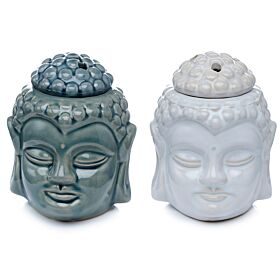 Brucia Essenze in Ceramica a Forma di Testa di Buddha Thailandese