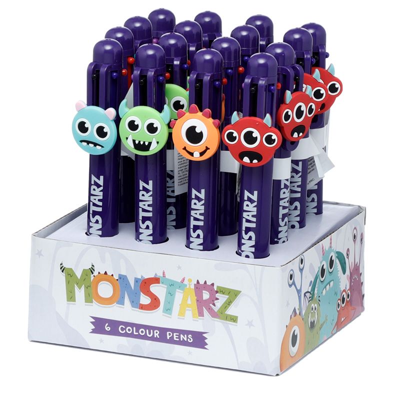 Penna Multicolore (6 Colori) - Mostri - Monstarz